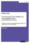 Untersuchung der Anwendbarkeit der manualtherapeutischen Gleitmobilisationstechnik