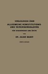 Vorlesungen Über Allgemeine Konstitutions- und Vererbungslehre