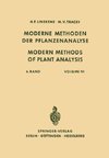 Modern Methods of Plant Analysis / Moderne Methoden der Pflanzenanalyse