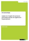 Analyse de l'emploi des pronoms personnels francais des apprenants hispanophones