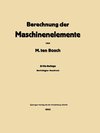 Berechnung der Maschinenelemente