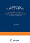 Elementary Particle Theories