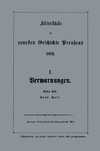 Aktenstücke zur neuesten Geschichte Preußens 1863