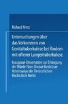 Untersuchungen über das Vorkommen von Genitaltuberkulose bei Rindern mit Offener Lungentuberkulose