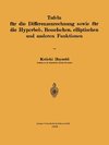 Tafeln für die Differenzenrechnung sowie für die Hyperbel-, Besselschen, elliptischen und anderen Funktionen