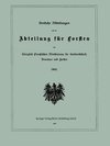 Amtliche Mitteilungen aus der Abteilung für Forsten des Königlich Preußischen Ministeriums für Landwirtschaft, Domänen und Forsten