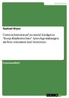 Unterrichtsentwurf zu Astrid Lindgrens 