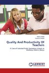 Quality And Productivity Of Teachers