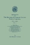 Abstracts of the Records of Onslow County, North Carolina, 1734-1850. in Two Volumes. Volume I