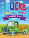 Trucks, Tractors & Cars Coloring Book