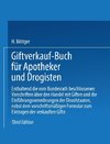 Giftverkauf-Buch für Apotheker und Drogisten