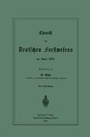 Chronik des Deutschen Forstwesens im Jahre 1886