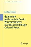 Gesammelte Mathematische Werke, Wissenschaftlicher Nachlass und Nachträge - Collected Papers