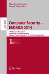 Computer Security - ESORICS 2014