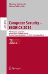 Computer Security - ESORICS 2014