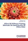 Effect Of Different Priming Methods On Seed Quality Of China Aster