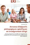 Annonce d'objectifs pédagogiques spécifiques en enseignement dirigé