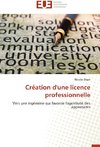 Création d'une licence professionnelle