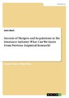 Success of Mergers and Acquisitions in the Insurance Industry: What Can We Learn From Previous Empirical Research?