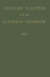 Annuaire Européen / European Yearbook