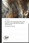 La place de l'analyse des sens dans la seconde philosophie biranienne