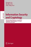 Information Security and Cryptology