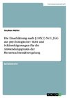 Die Einschätzung nach §105(1) Nr.1, JGG aus psychologischer Sicht  und Schlussfolgerungen für die Anwendungspraxis der Heranwachsendenregelung