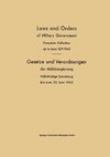 Laws and Orders of Military Government / Gesetze und Verordnungen der Militärregierung