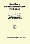 Waagen und Wägung; Geräte zur Anorganischen Mikro-Gewichtsanalyse