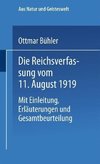 Die Reichsverfassung vom 11. August 1919