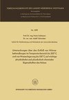 Untersuchungen über den Einfluß von Wärmebehandlungen im Temperaturbereich bis 200°C und von Wasserlagerung bis 100°C auf wichtige physikalische und physikalisch-chemische Eigenschaften des Holzes