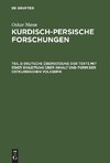 Deutsche Übersetzung der Texte mit einer Einleitung über Inhalt und Form der ostkurdischen Volksepik