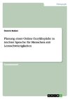 Planung einer Online-Enzyklopädie in leichter Sprache für Menschen mit Lernschwierigkeiten