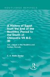 A History of Egypt from the End of the Neolithic Period to the Death of Cleopatra VII B.C. 30 (Routledge Revivals)