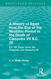 A History of Egypt from the End of the Neolithic Period to the Death of Cleopatra VII B.C. 30 (Routledge Revivals)