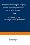Siebenundzwanzigste Tagung gehalten in Freiburg im Breisgau vom 29. 9.-3. 10.1965
