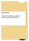 Interaction of Design and Brand. A literature review and analysis