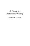 A Guide to Academic Writing