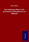 Das Substanzproblem in der griechischen Philosophie bis zur Blütezeit