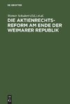 Die Aktienrechtsreform am Ende der Weimarer Republik