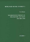 Musikinstitutionen in Frankfurt am Main 1933 bis 1939