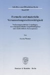 Formelle und materielle Versammlungsrechtswidrigkeit