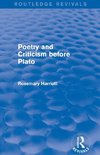 Poetry and Criticism before Plato (Routledge Revivals)