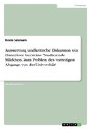 Auswertung und kritische Diskussion von Hannelore Gersteins 