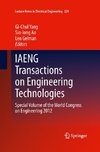 IAENG Transactions on Engineering Technologies