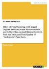 Effect of Foliar Spraying with Liquid Organic Fertilizer, some Micronutrients, and Gibberellins on Leaf Mineral Content, Fruit Set, Yield, and Fruit Quality of 