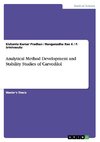 Analytical Method Development and Stability Studies of Carvedilol