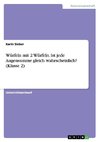 Würfeln mit 2 Würfeln. Ist jede Augensumme gleich wahrscheinlich? (Klasse 2)