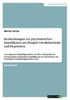 Beobachtungen zur psychiatrischen Klassifikation am Beispiel von Melancholie und Depression