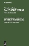 Romane in 8 Bänden. Die Verirrungen des Philosophen oder Geschichte Ludwigs von Seelberg